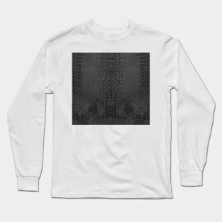 Black crocodile leather Long Sleeve T-Shirt